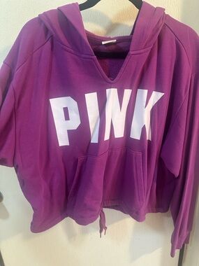 Victoria's Secret Purple Hooded Pullover Sweatshirt. Size XL